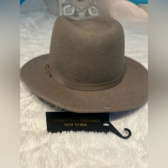 Christian Siriano New York straight Brim 100% wool women’s fedora Hat - Picture 7 of 8